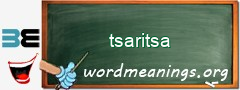 WordMeaning blackboard for tsaritsa